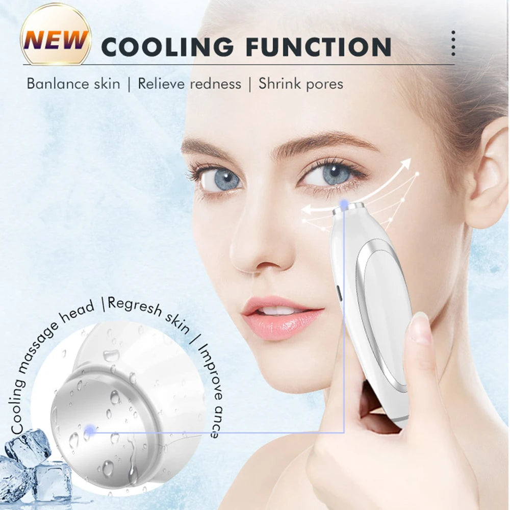 Neck Face Lifting Massager anti Wrinkle Double Chin Remover 4 LED Therapy EMS Skin Tighten Ice Hot Compress Neck Beauty Device