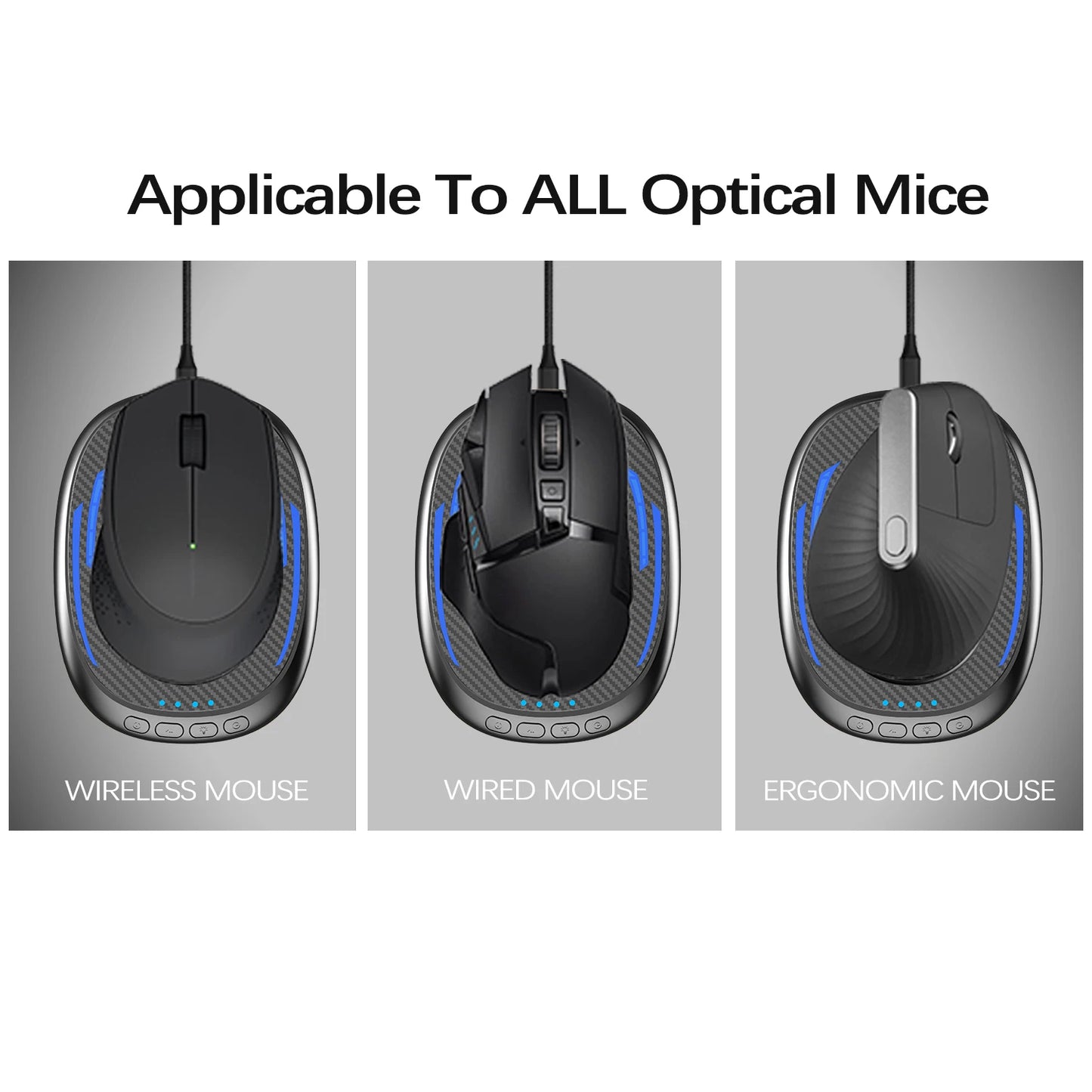 Mouse Mover Jiggler Undetectable Ultrathin Mouse Mechanical Movement Pad with Timer Awakening Computer Lock Screen Prevention