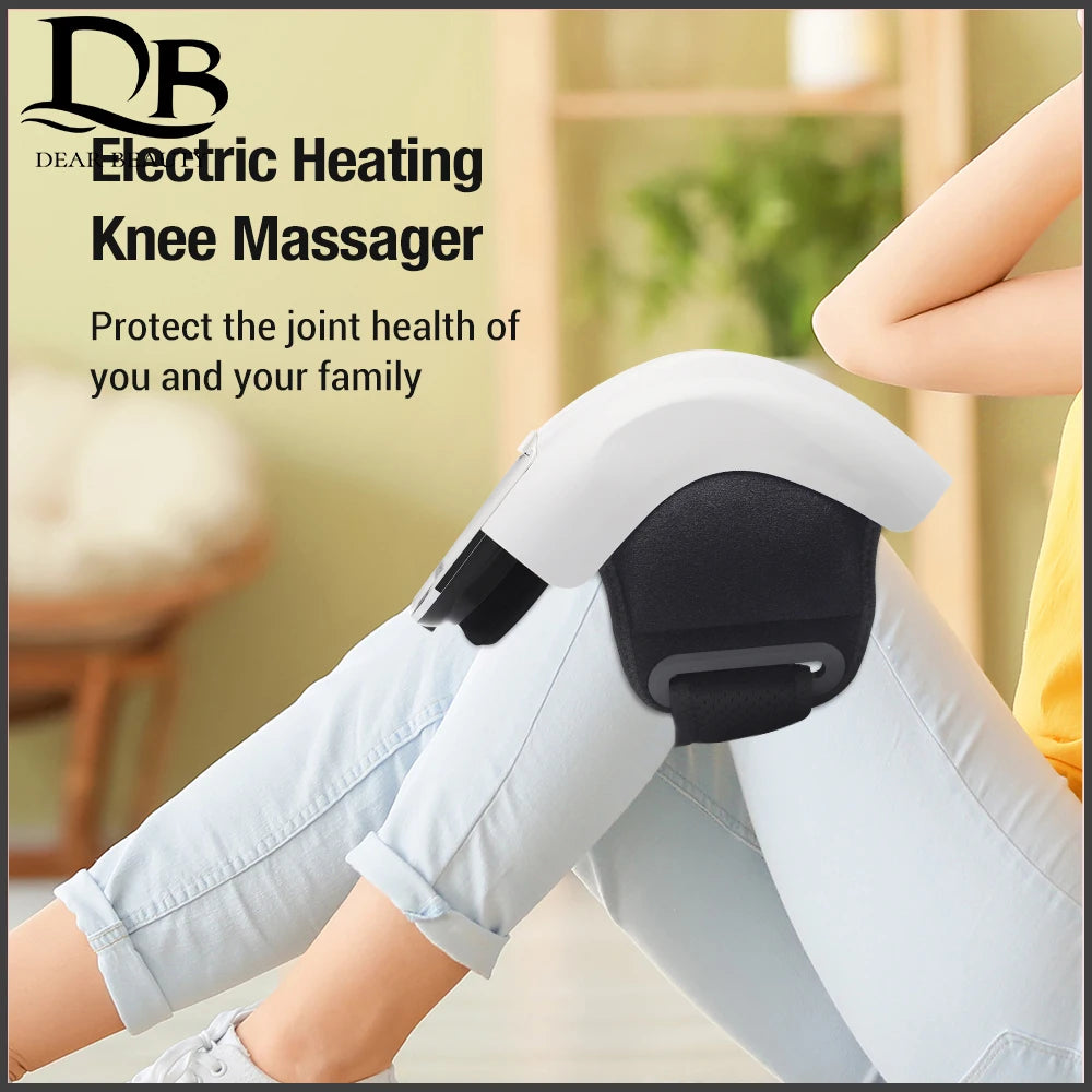 Knee Pad Portable Massager Electric Heating Vibrating Hot Compress Airbag Red Light Therapy Household Joint Care USB Charging