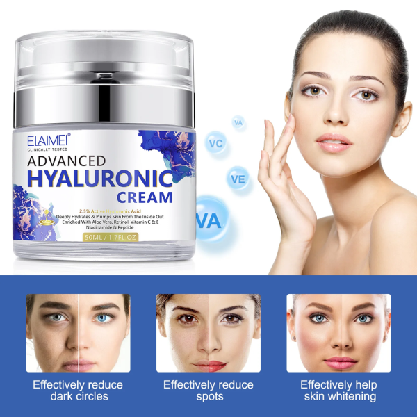 ELAIMEI Advanced Skincare Trio: Hyaluronic, Vitamin C, & Retinol Creams