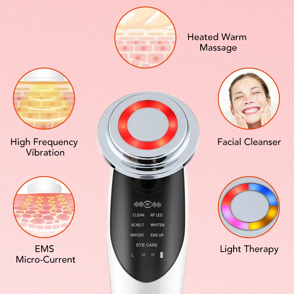 7 in 1 Face Lift Massager Skin Rejuvenation Facial anti Wrinkle Beauty Apparatus