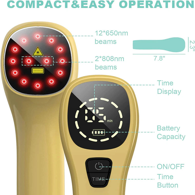 Cold Laser Therapy Vet Device for Pets 2X808Nm Red Light Therapy Devices for Pain Relief Home Light Therapy for Dogs Cats Horses