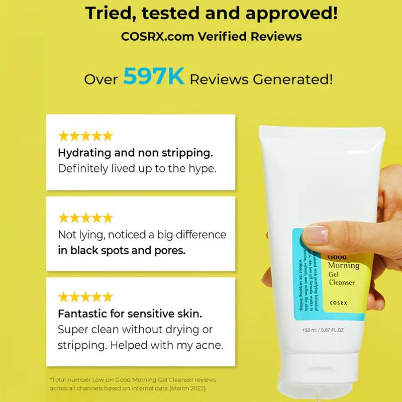 Best  Low Ph Good Morning Gel Cleanser 150Ml Face Washing Moisturizing Skin Care Oil Control Blackhead Remove